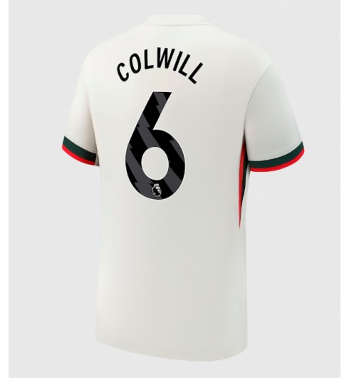 Moške Nogometnih dresov Chelsea Levi Colwill #6 Gostujoči 2025-26 Kratki rokavi Moške Nogometnih dresov Chelsea Levi Colwill #6 Gostujoči 2025-26 Kratki rokavi